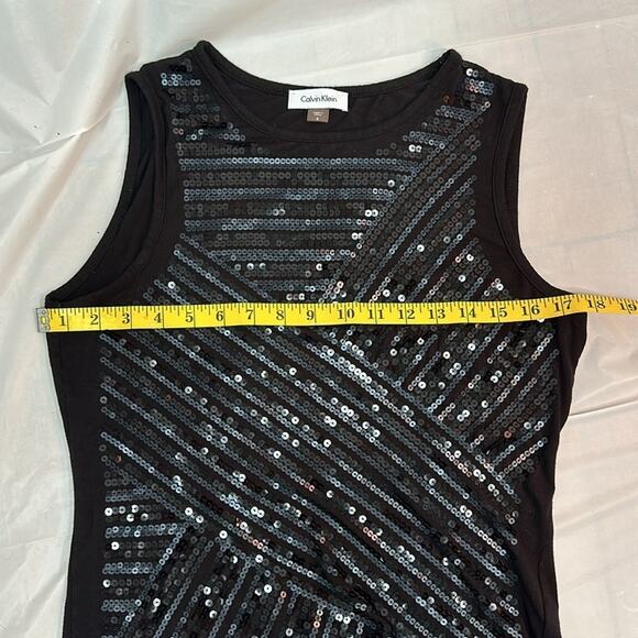 Calvin Klein Sequin Design Tank Top - Size Small - Picture 9 of 10